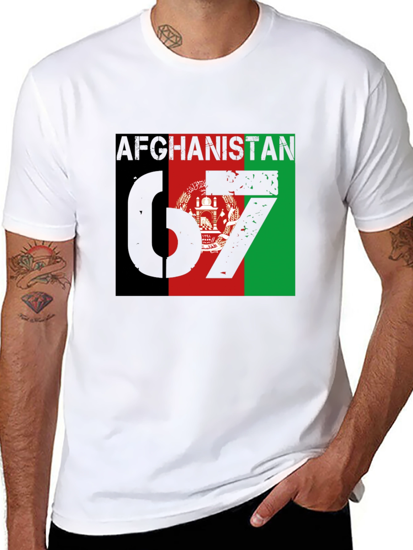 Afghanistan Flag T-Shirt - Mens Graphic Tee