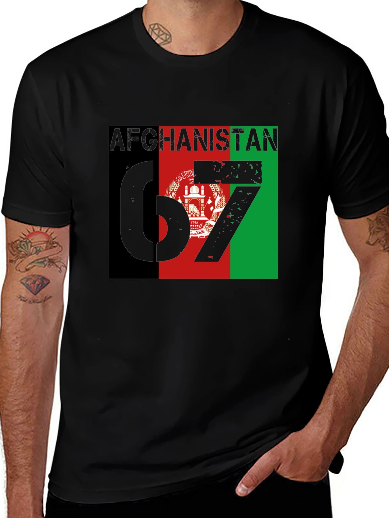 Afghanistan Flag T-Shirt - Mens Graphic Tee