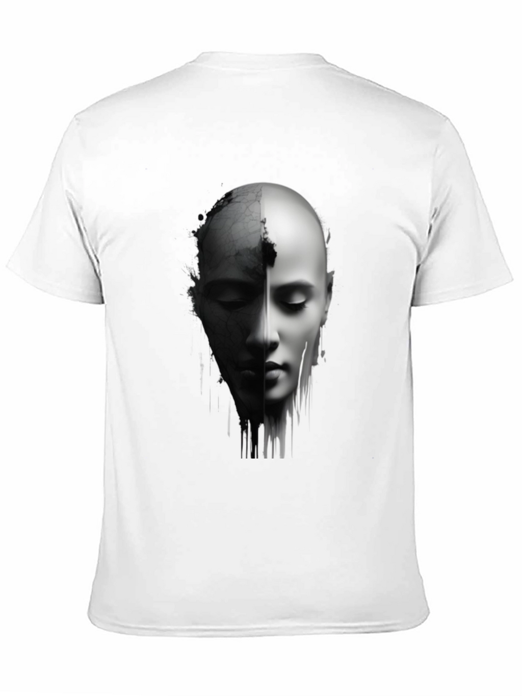 Monochrome Two-Faced Portrait Graphic Tee