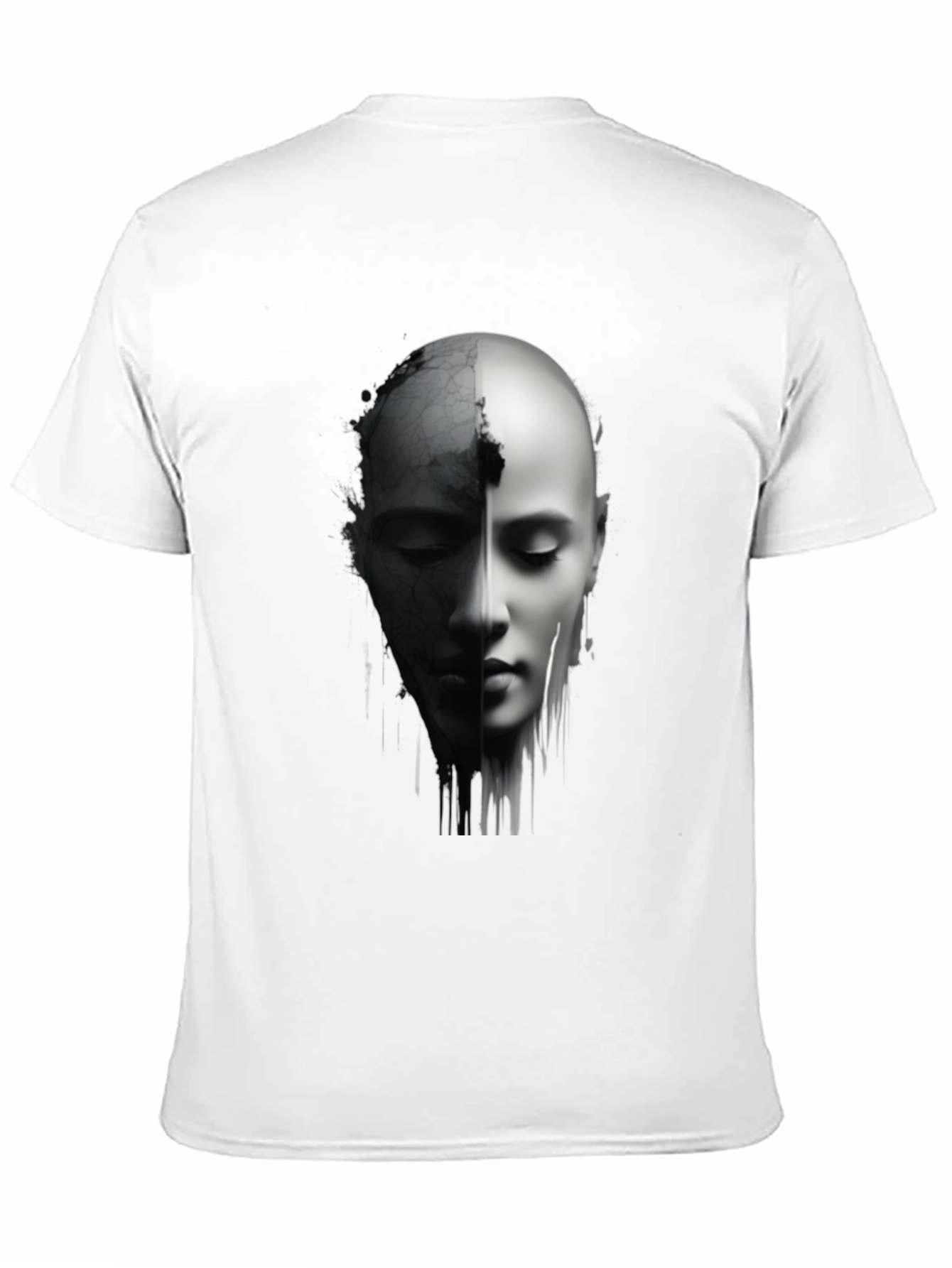 Monochrome Two-Faced Portrait Graphic Tee
