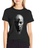 Monochrome Two-Faced Portrait Graphic Tee