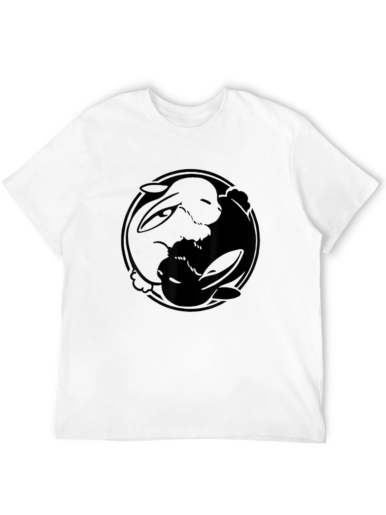 Yin Yang Eevee Black T-Shirt