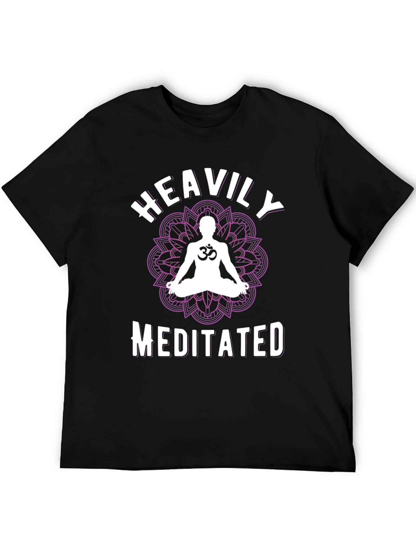 Heavily Meditated Black Graphic T-Shirt