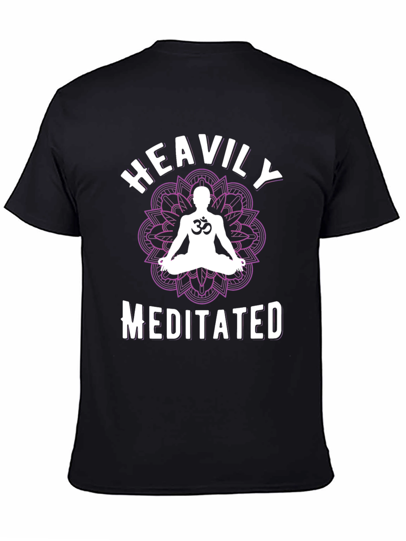 Heavily Meditated Black Graphic T-Shirt