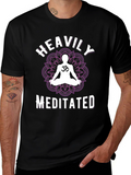 Heavily Meditated Black Graphic T-Shirt