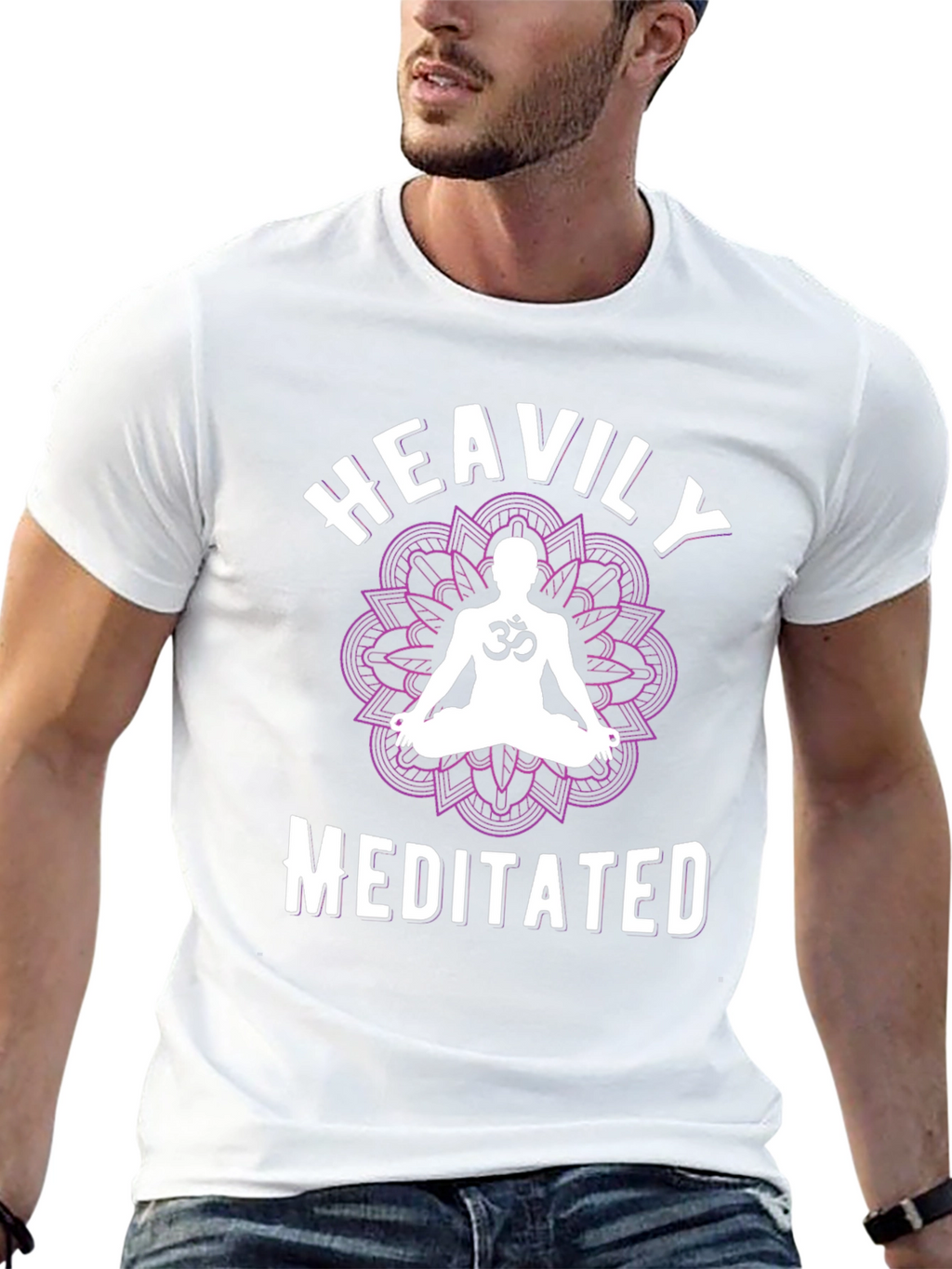 Heavily Meditated Black Graphic T-Shirt