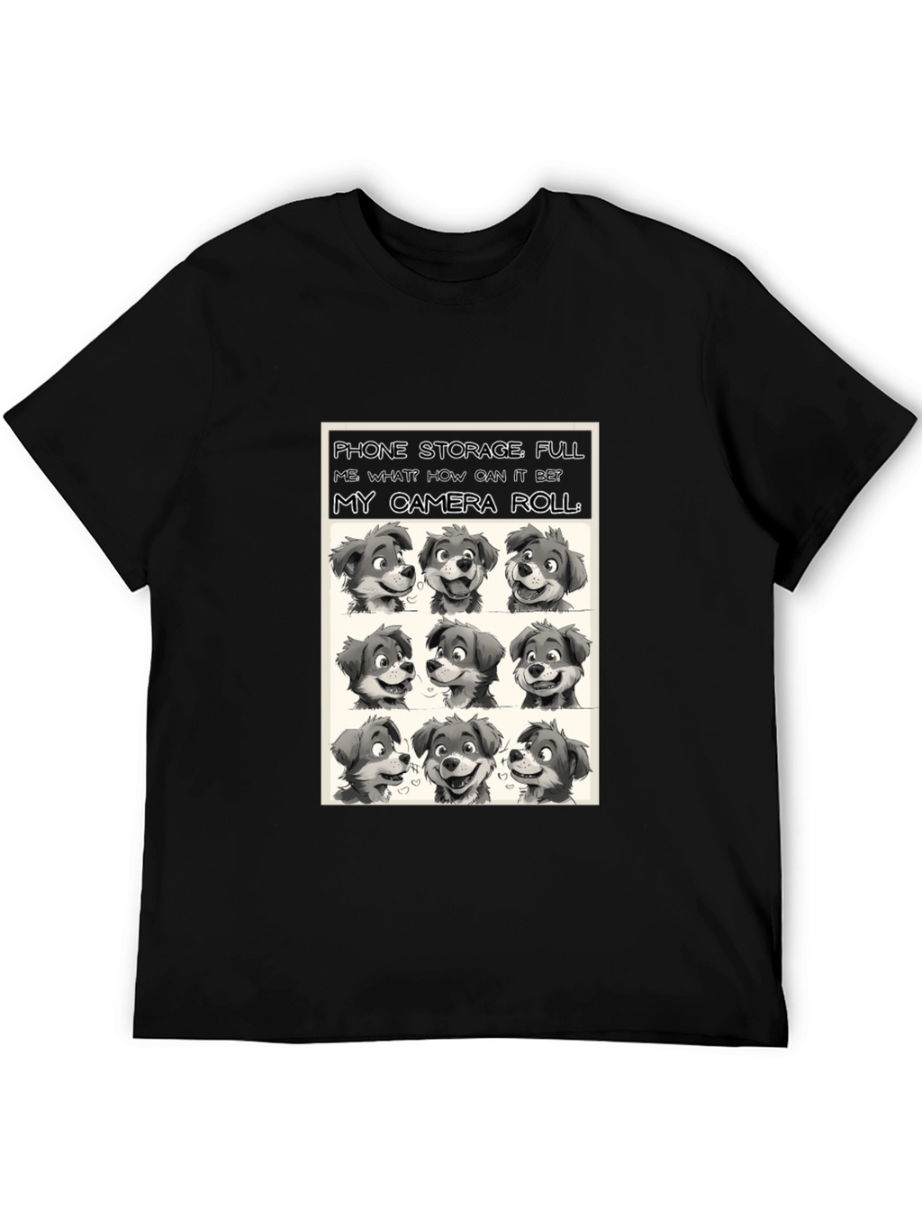Dog Camera Roll T-Shirt - Funny Pet Lover Tee