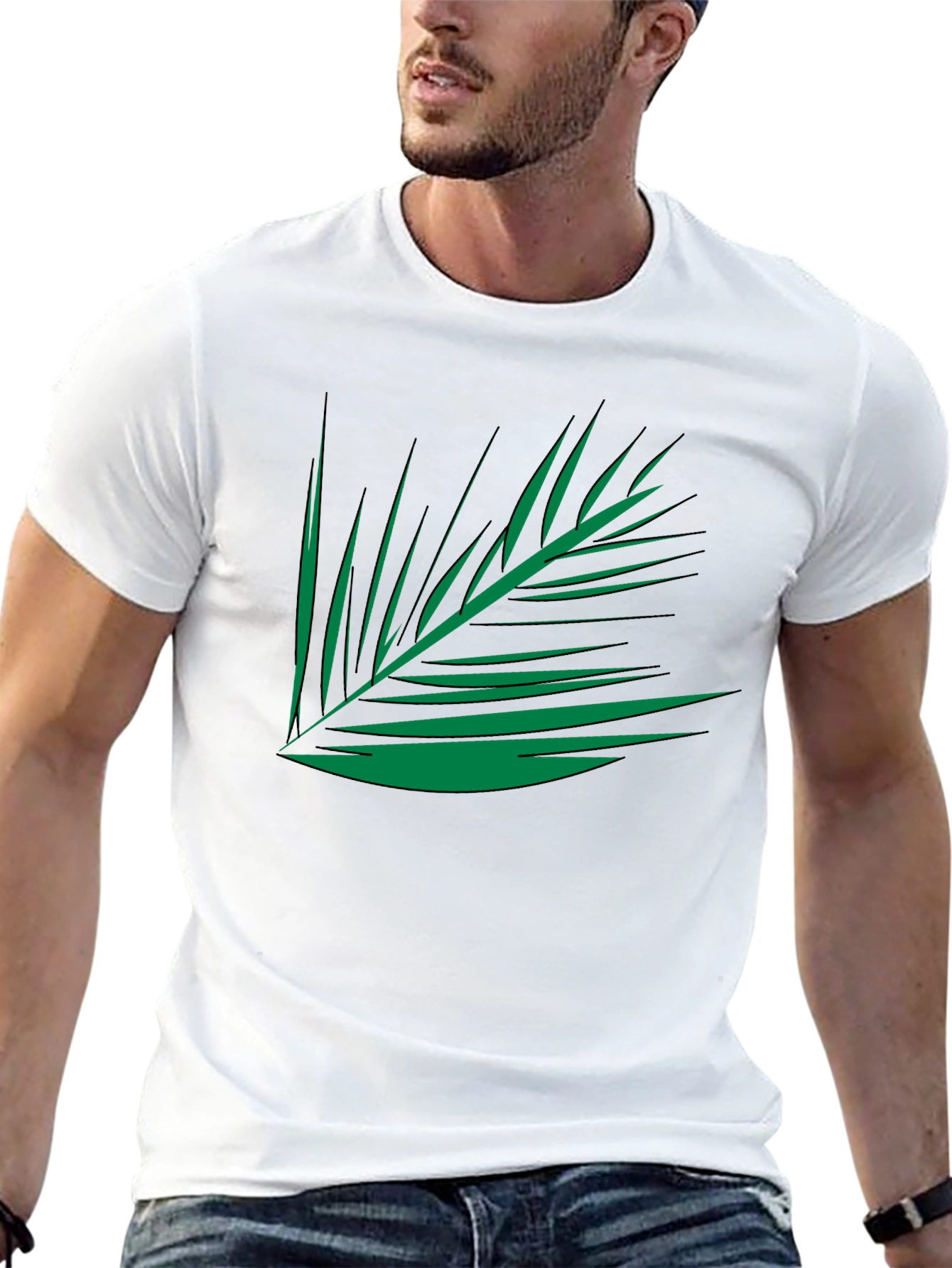 Tropical Palm Leaf Graphic Tee