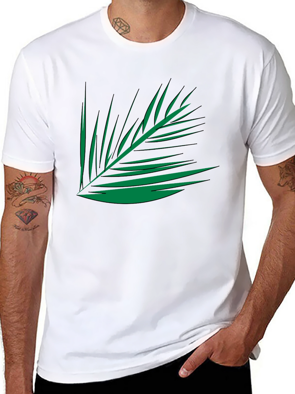 Tropical Palm Leaf Graphic Tee