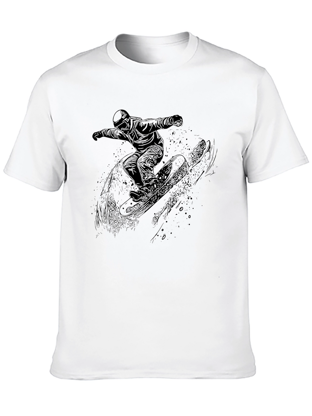 Black Snowboarder Graphic Tee - Ride in Style