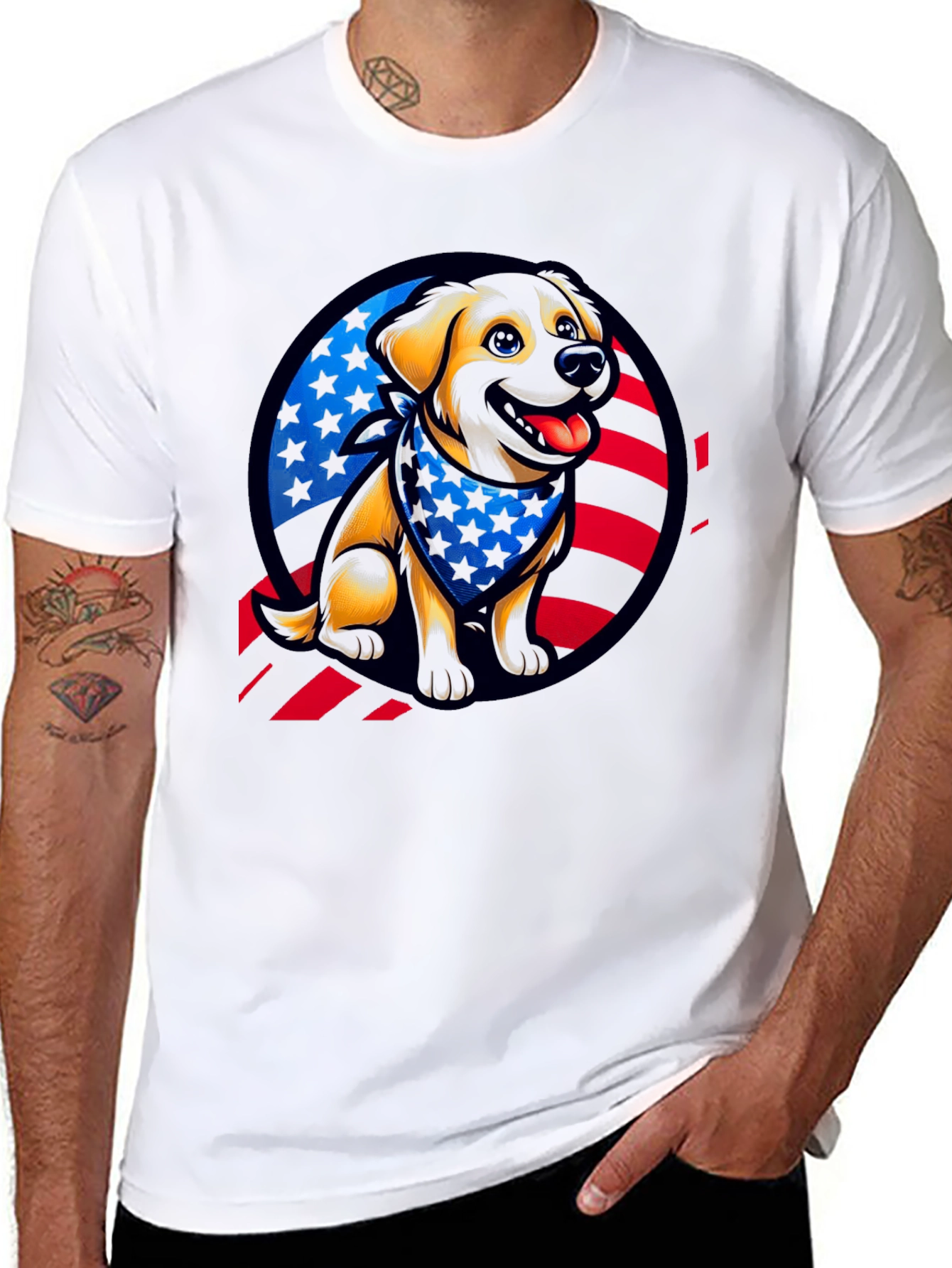 Patriotic Dog Graphic Tee