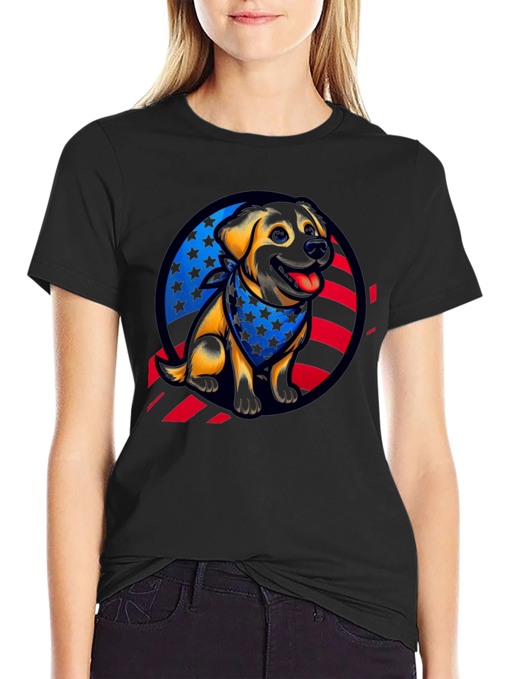 Patriotic Dog Graphic Tee