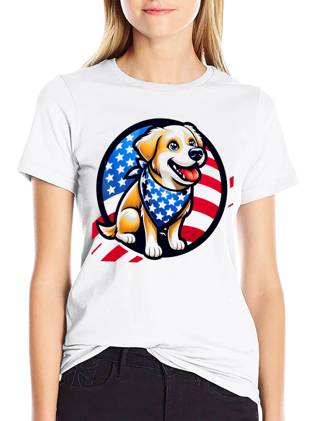 Patriotic Dog Graphic Tee