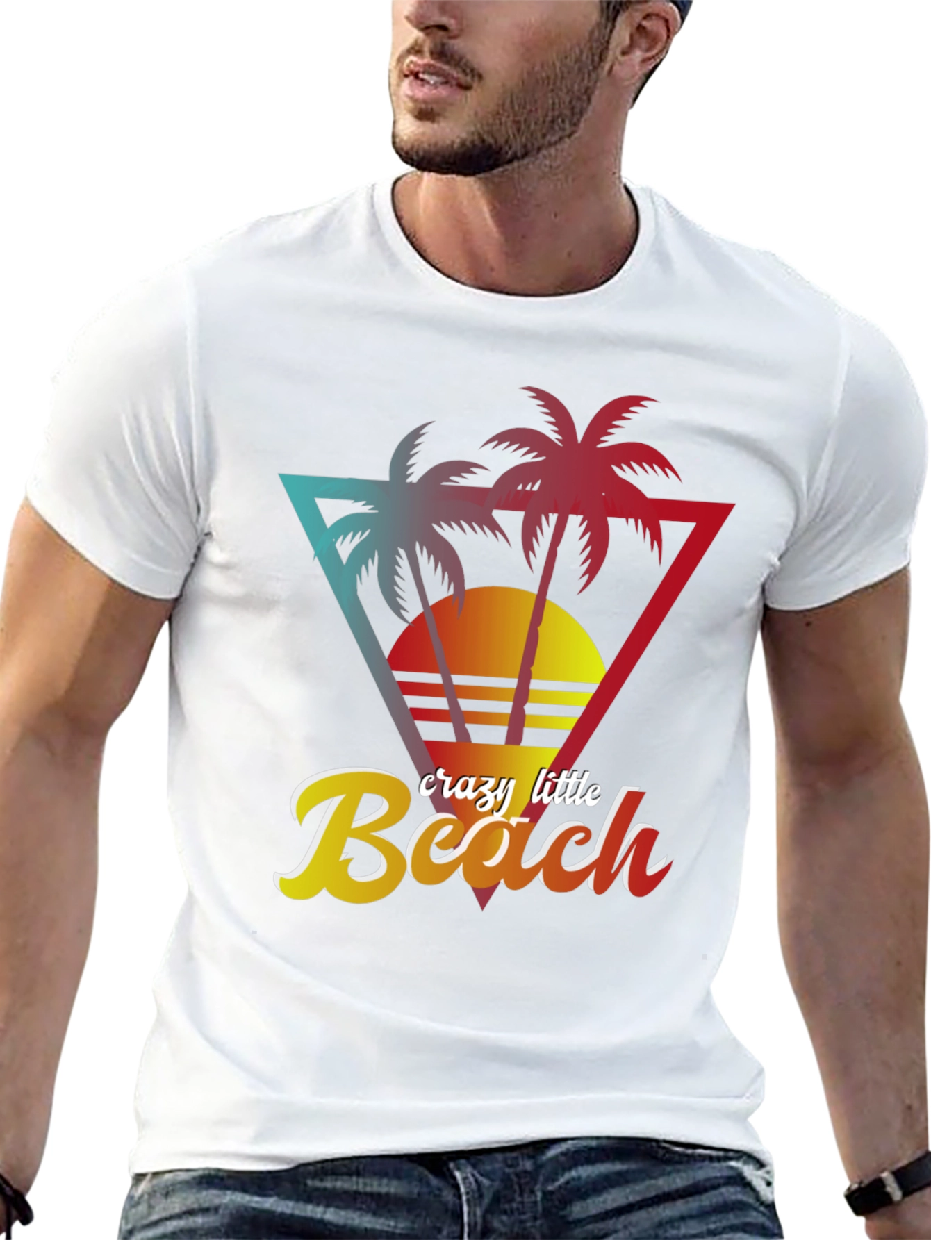 Crazy Little Beach T-Shirt - Tropical Palm Design