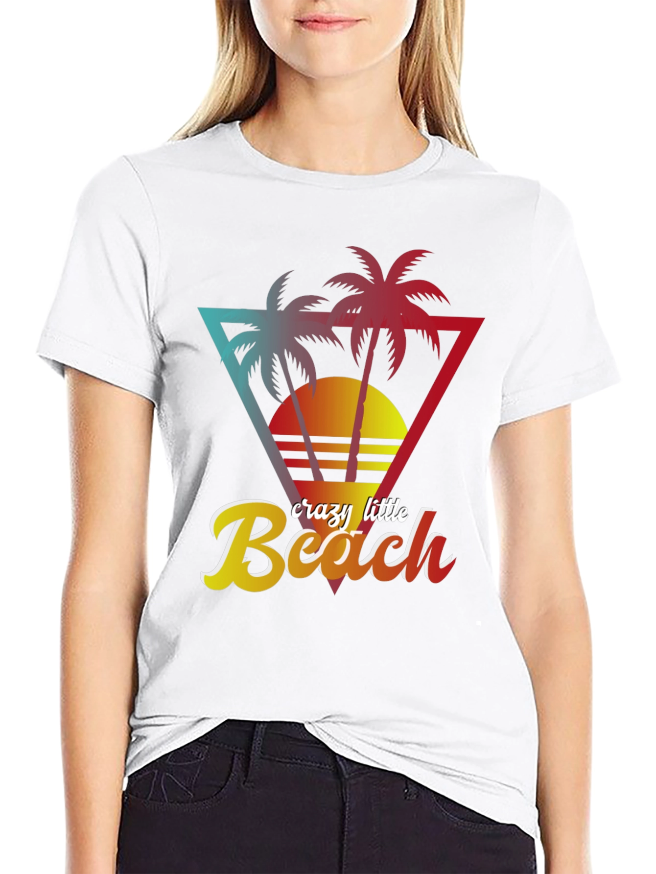Crazy Little Beach T-Shirt - Tropical Palm Design