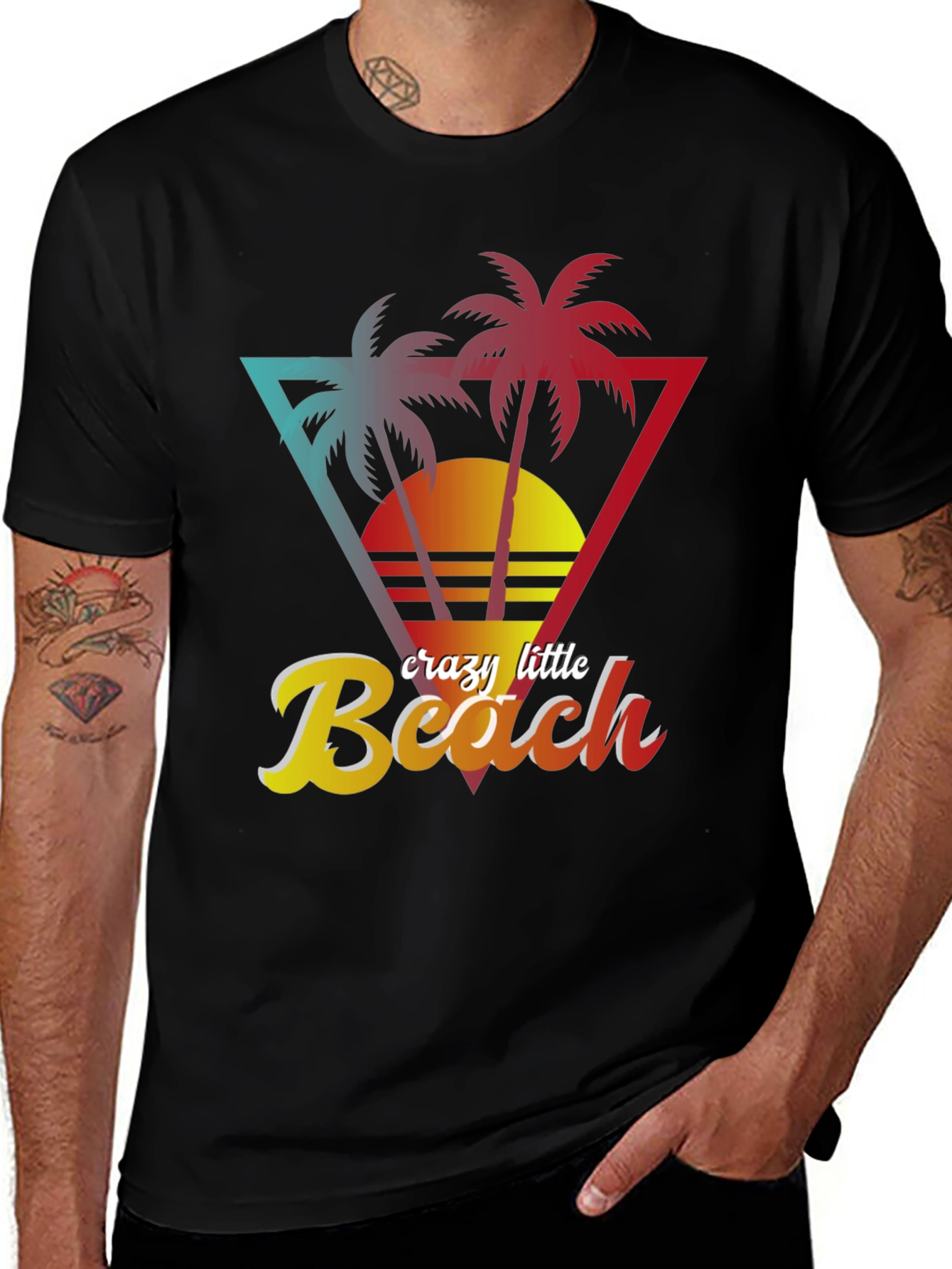 Crazy Little Beach T-Shirt - Tropical Palm Design