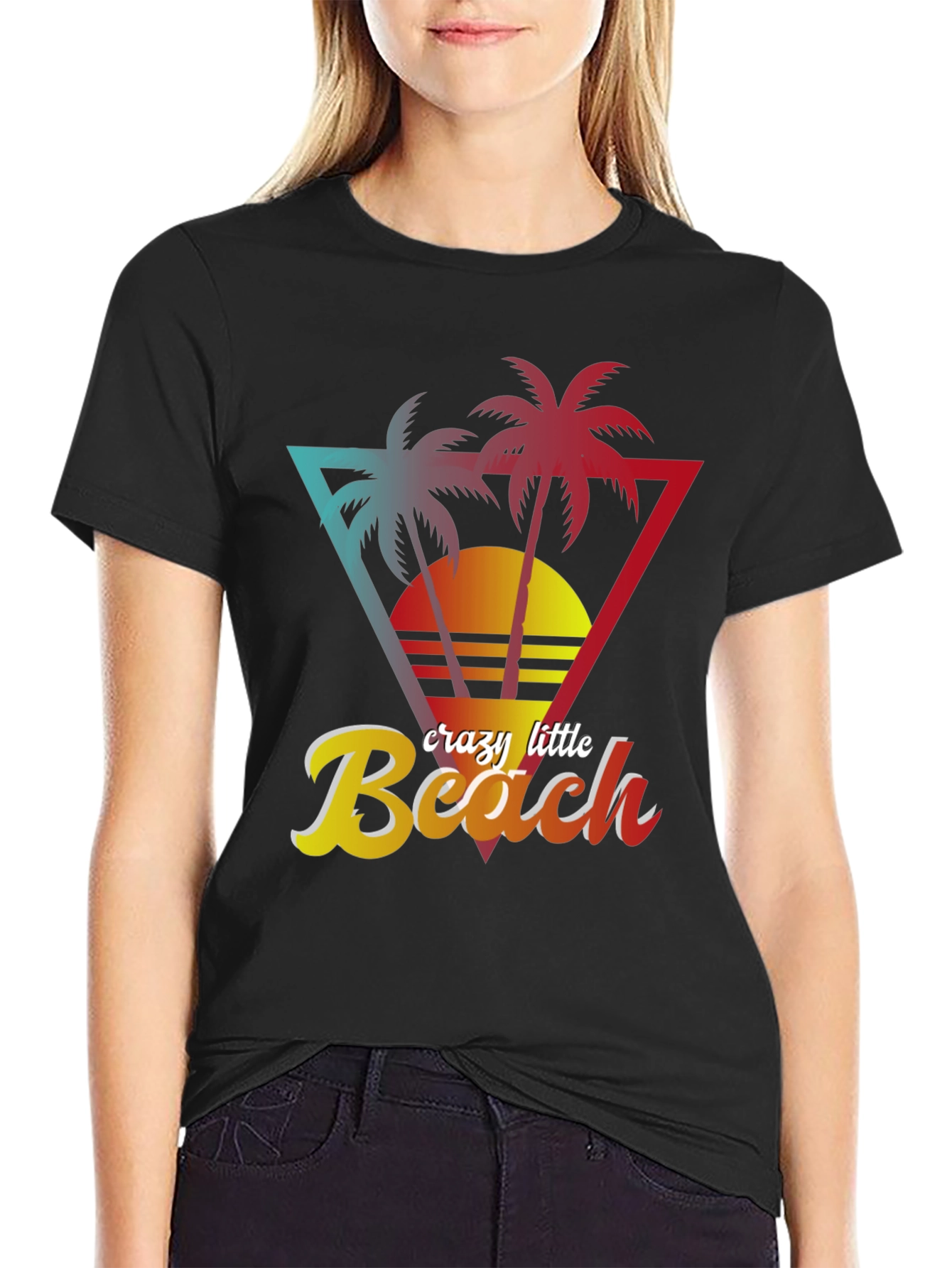 Crazy Little Beach T-Shirt - Tropical Palm Design