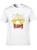 Chaos Blooms Graphic Print Black T-Shirt