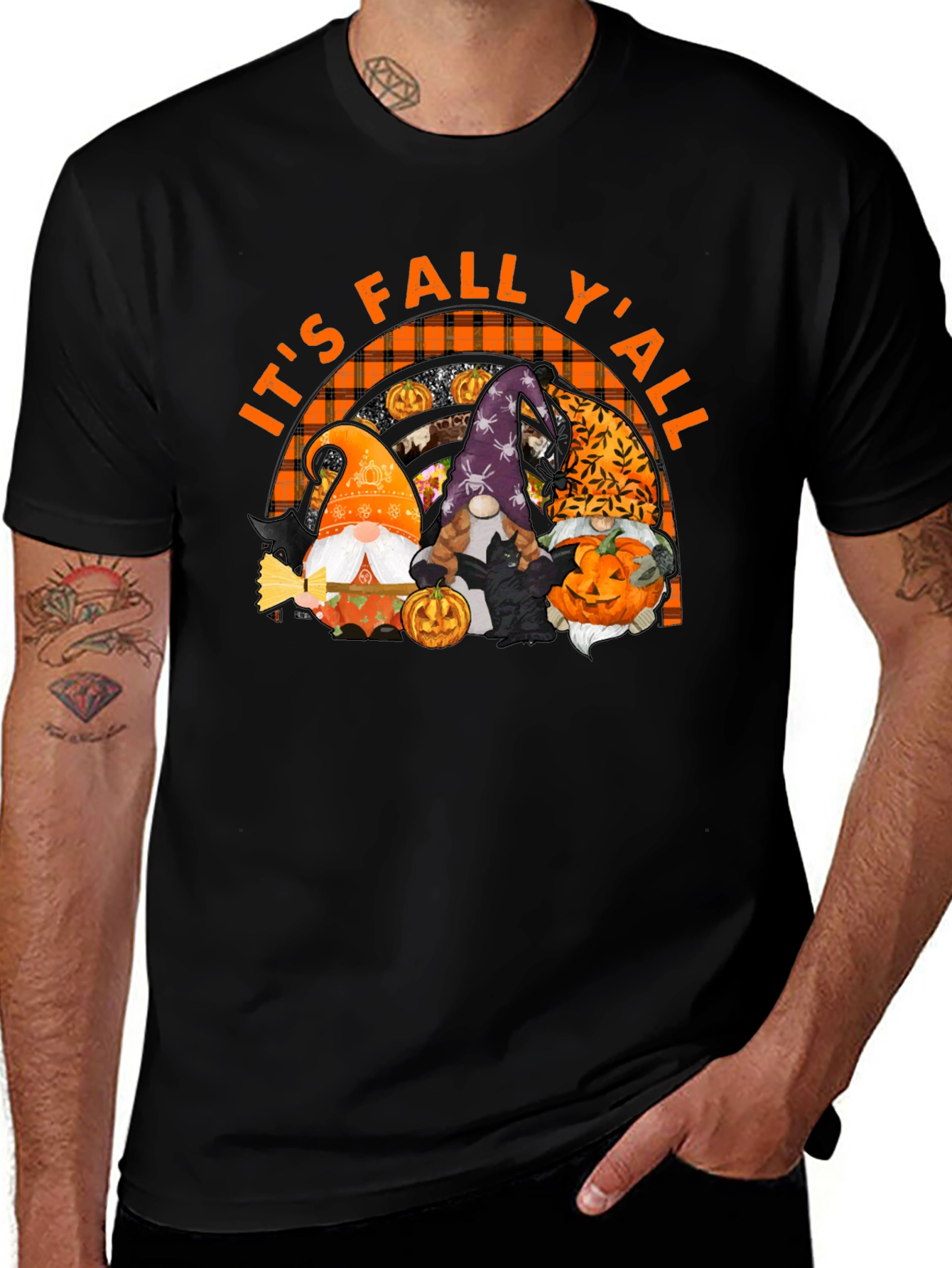 Its Fall Yall Halloween Gnomes T-Shirt