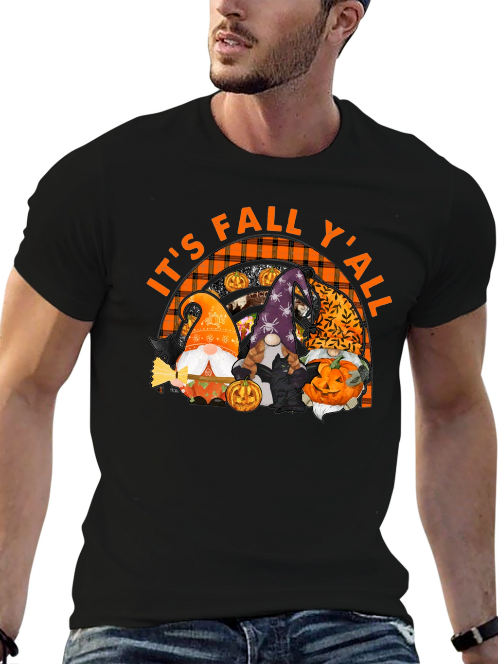 Its Fall Yall Halloween Gnomes T-Shirt