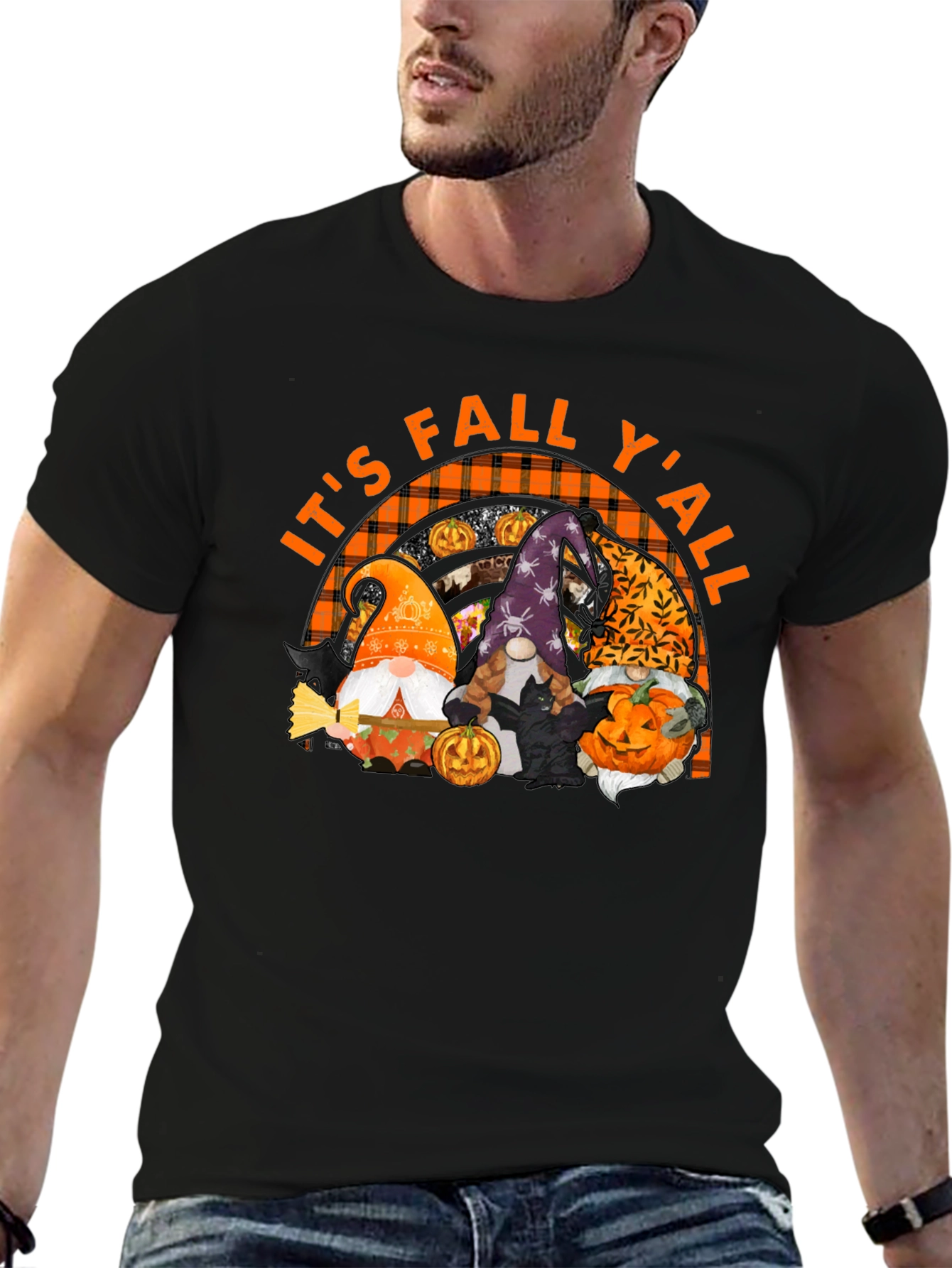 Its Fall Yall Halloween Gnomes T-Shirt