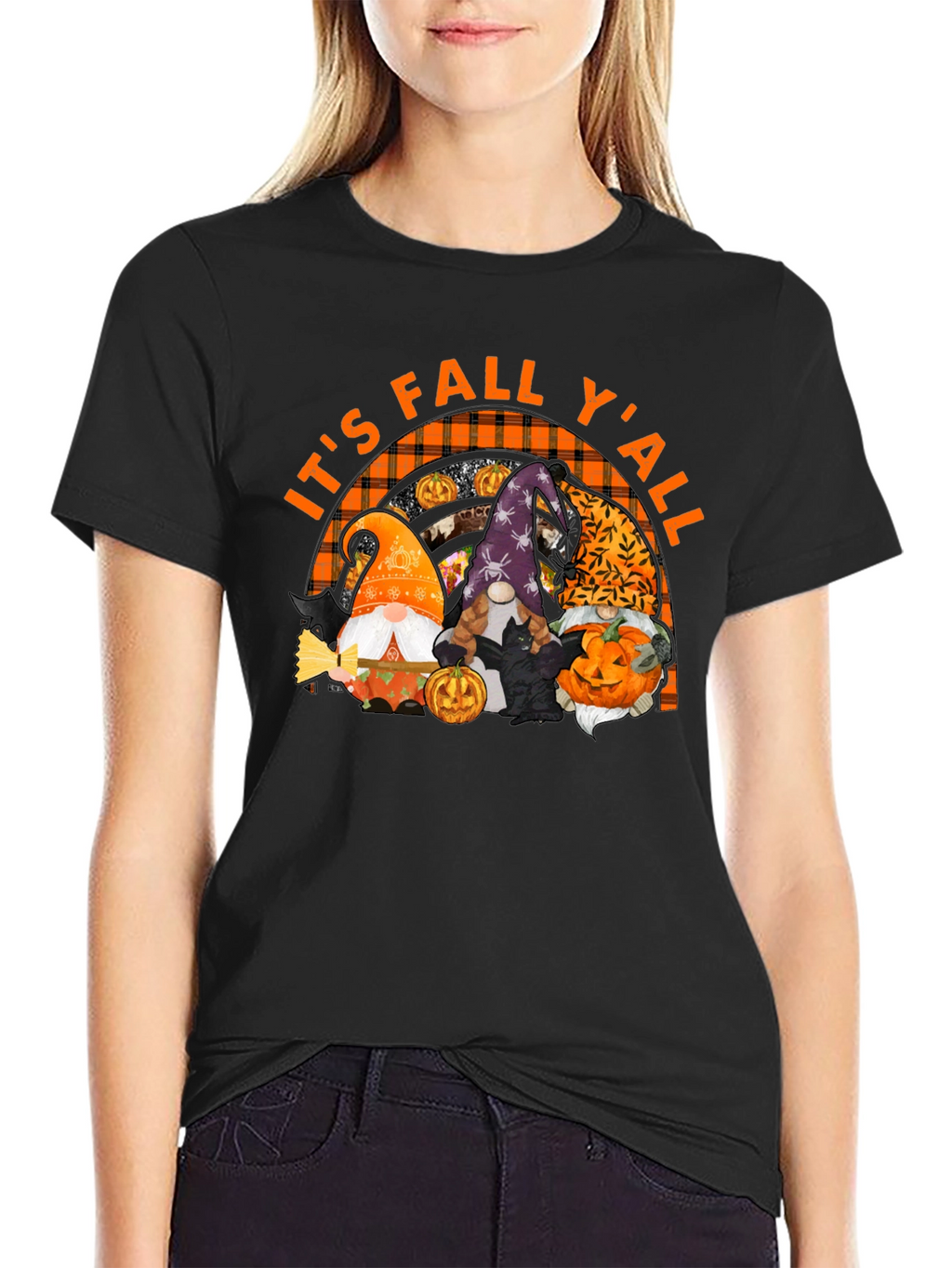 Its Fall Yall Halloween Gnomes T-Shirt