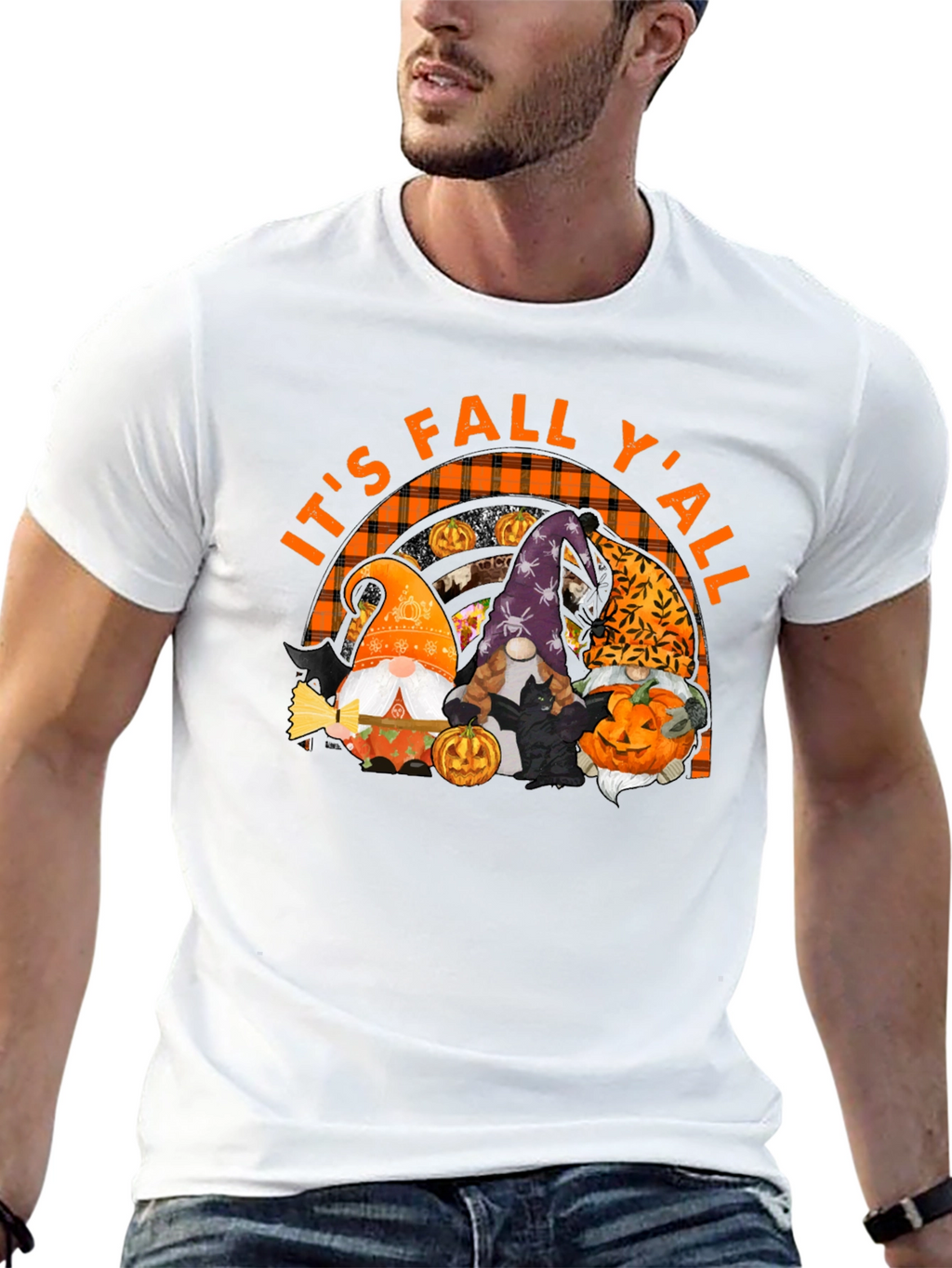 Its Fall Yall Halloween Gnomes T-Shirt