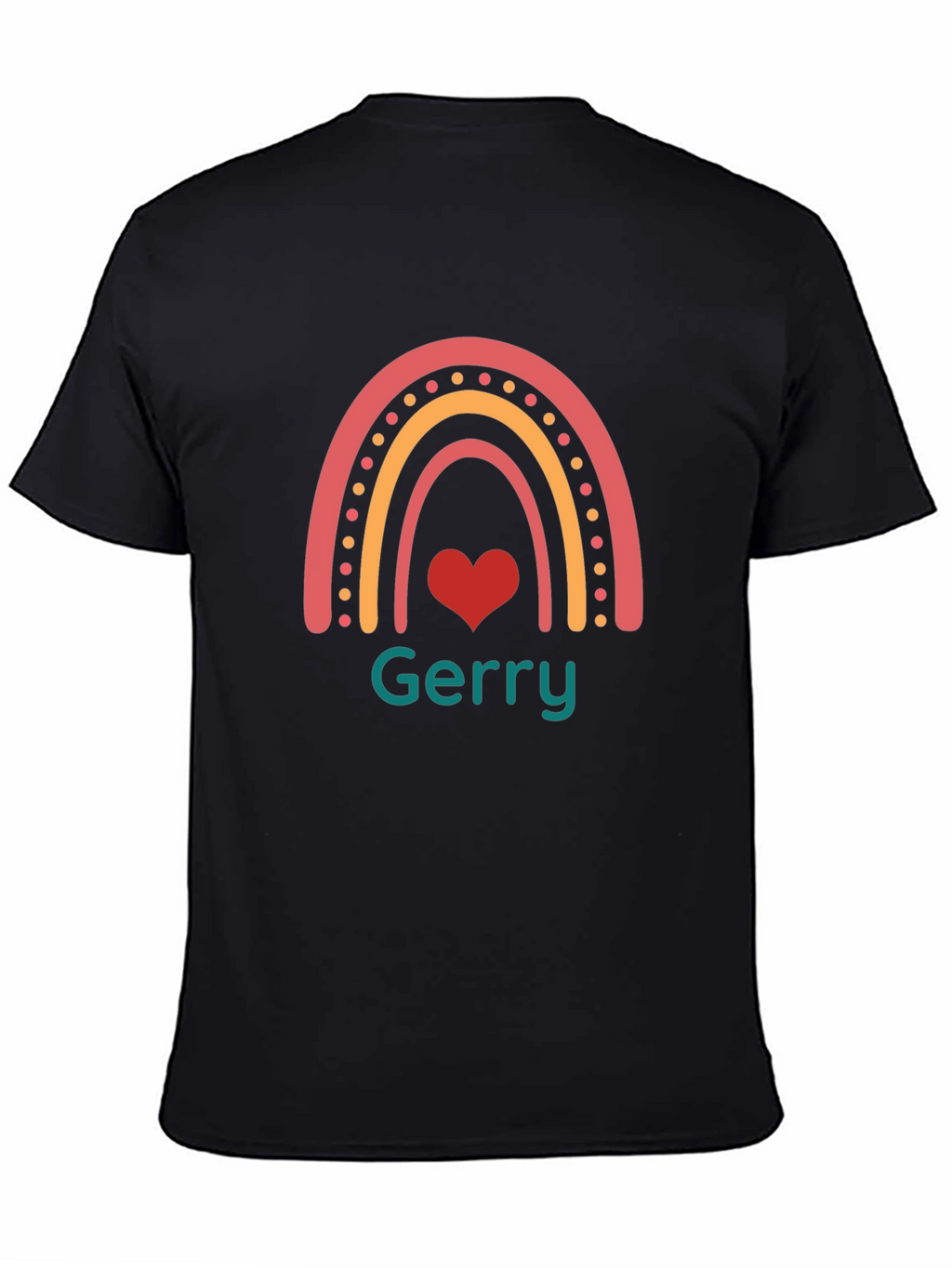 Personalized Gerry Rainbow Heart T-Shirt