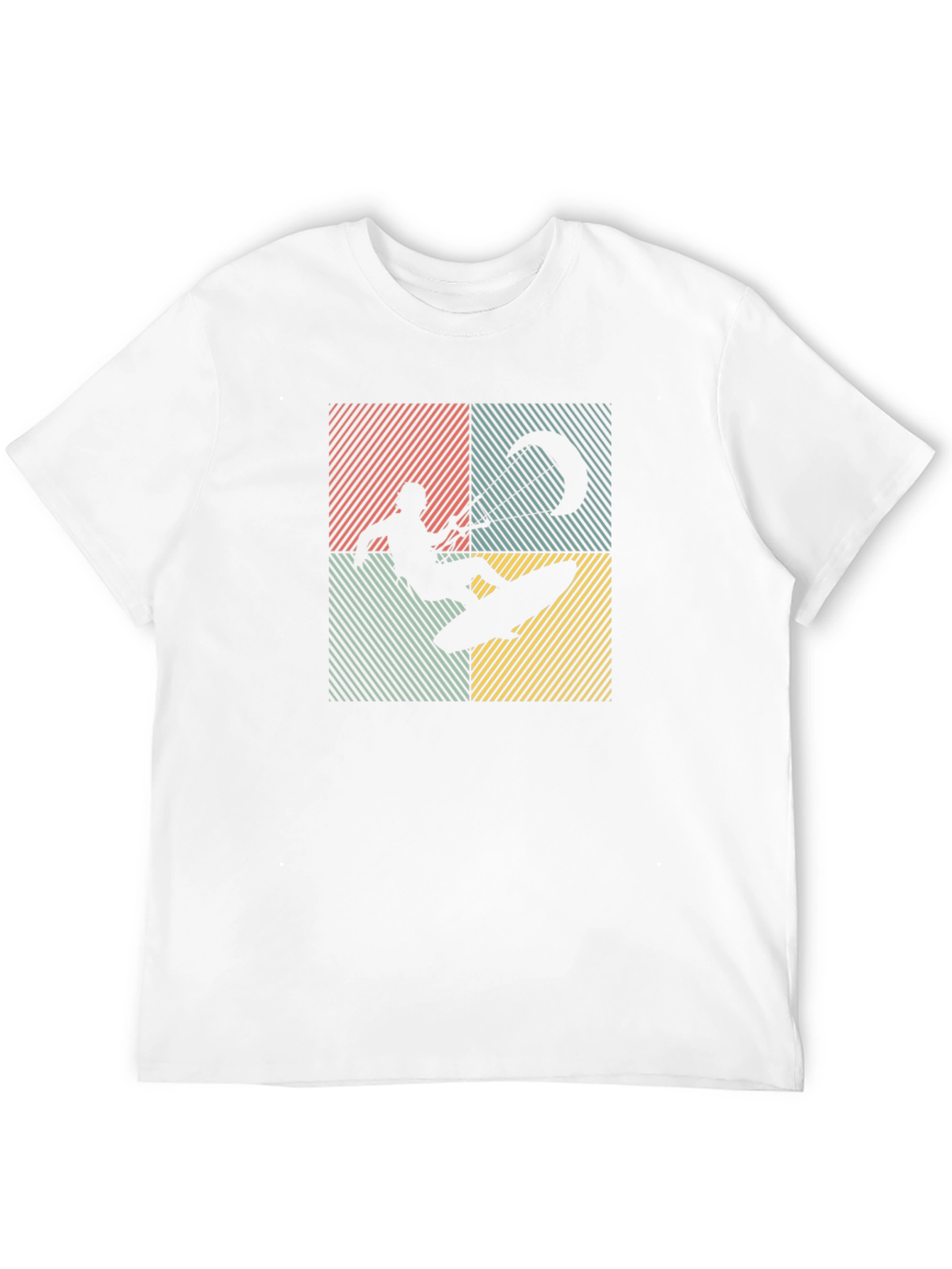 Retro Kite Surfer T-Shirt - Black
