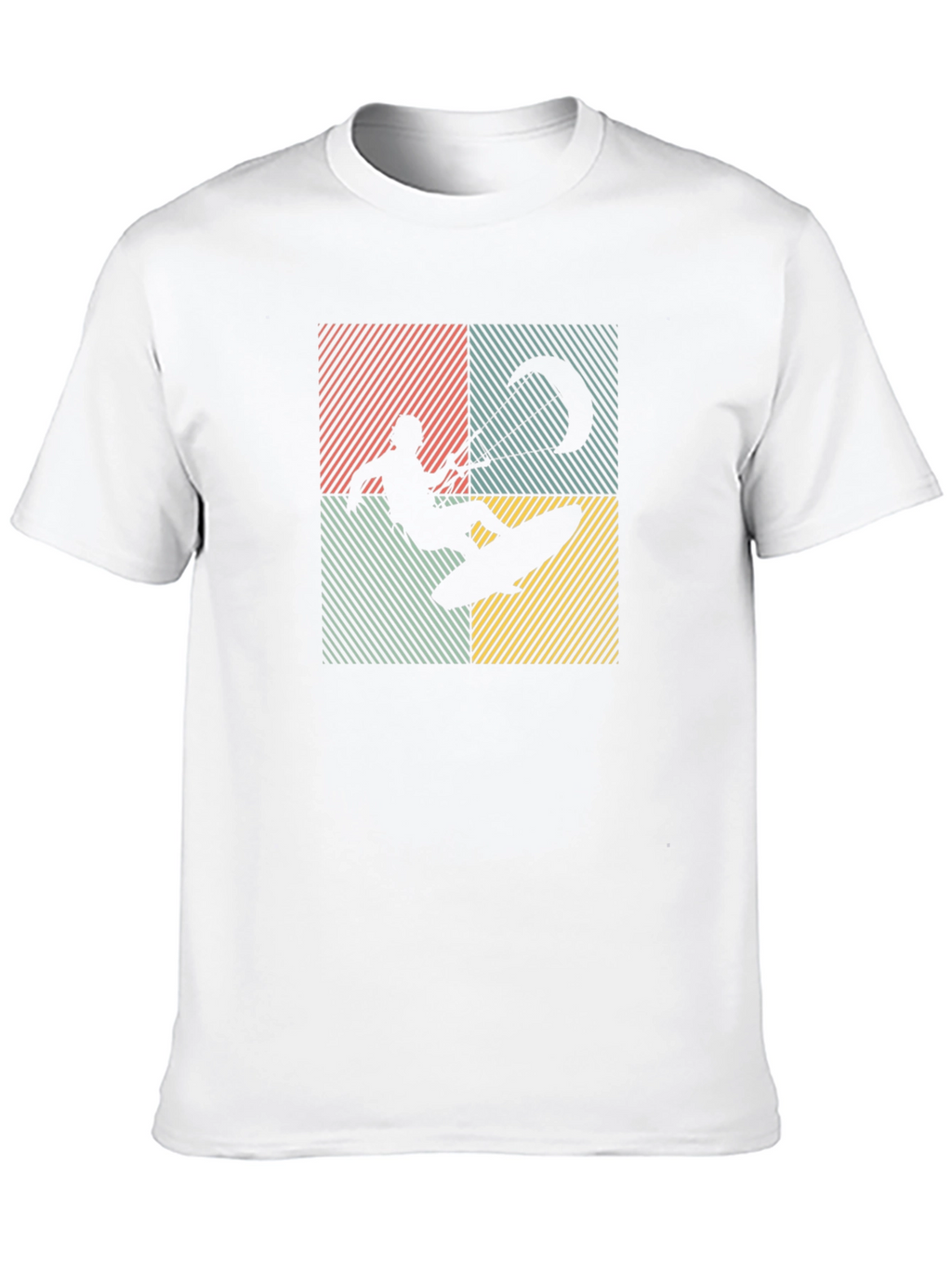 Retro Kite Surfer T-Shirt - Black