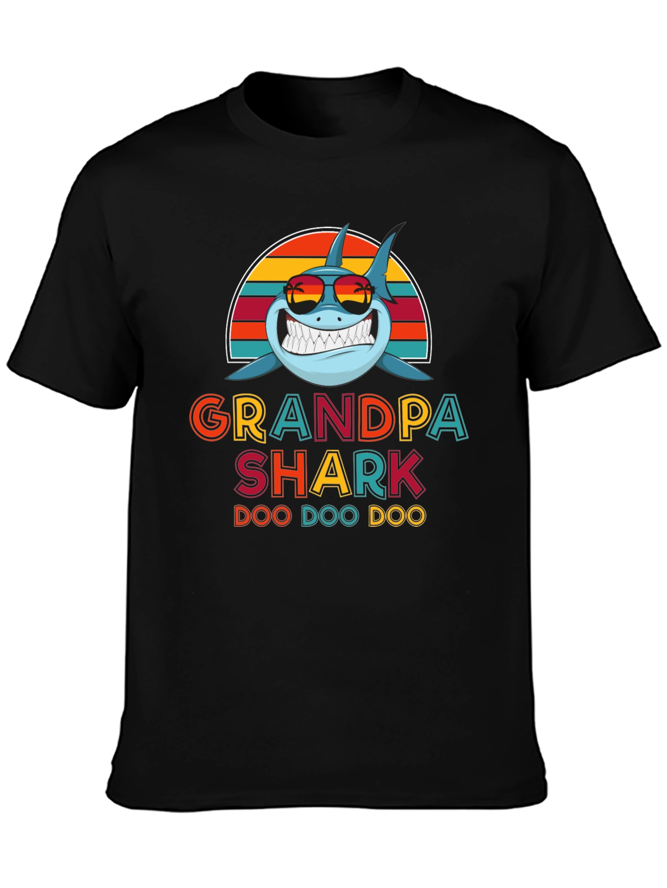 Grandpa Shark T-Shirt - Doo Doo Doo Funny Graphic Tee