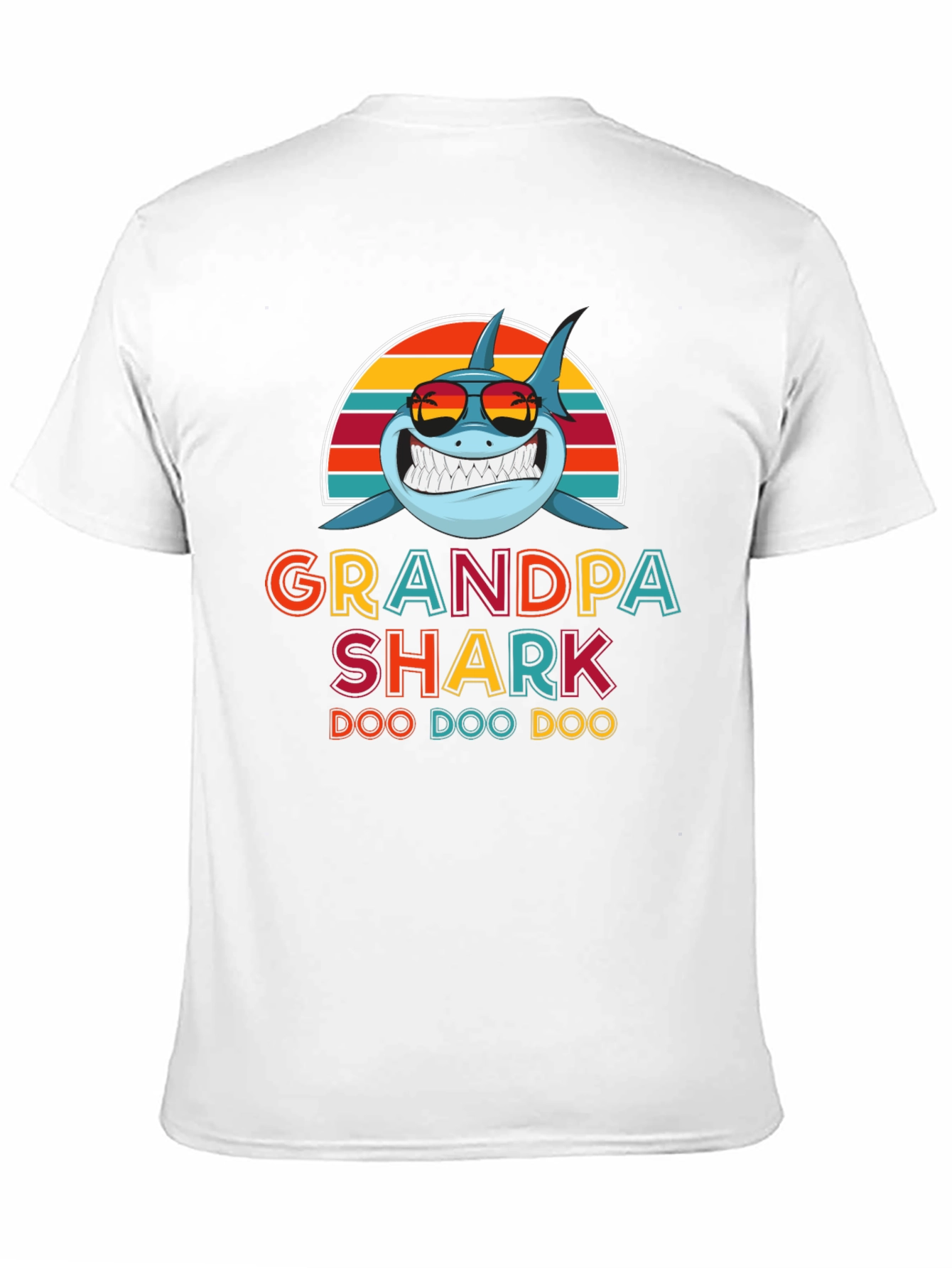 Grandpa Shark T-Shirt - Doo Doo Doo Funny Graphic Tee