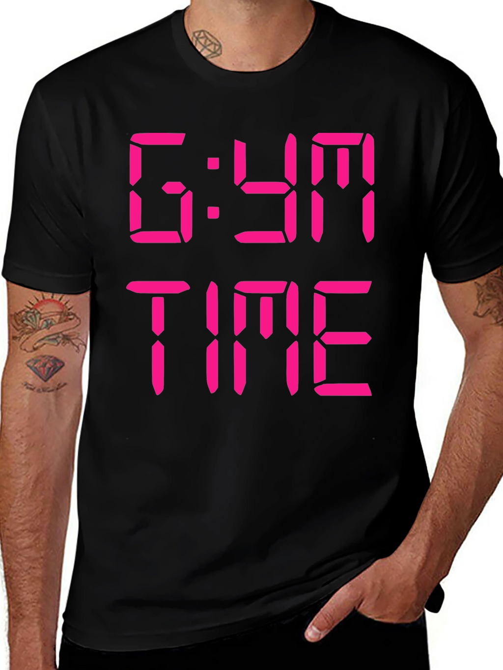 Gym Time T-Shirt - Black Graphic Tee