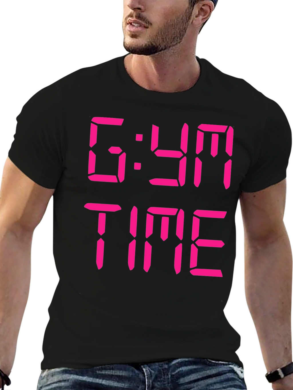 Gym Time T-Shirt - Black Graphic Tee