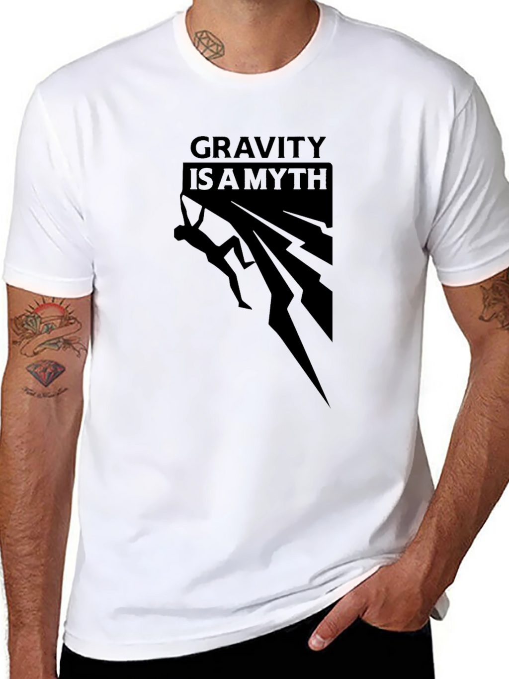 Gravity is a Myth Rock Climbing T-Shirt