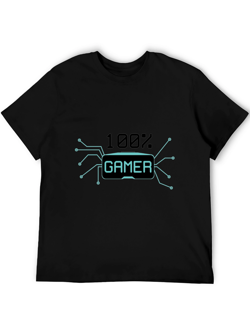 100% Gamer Black T-Shirt