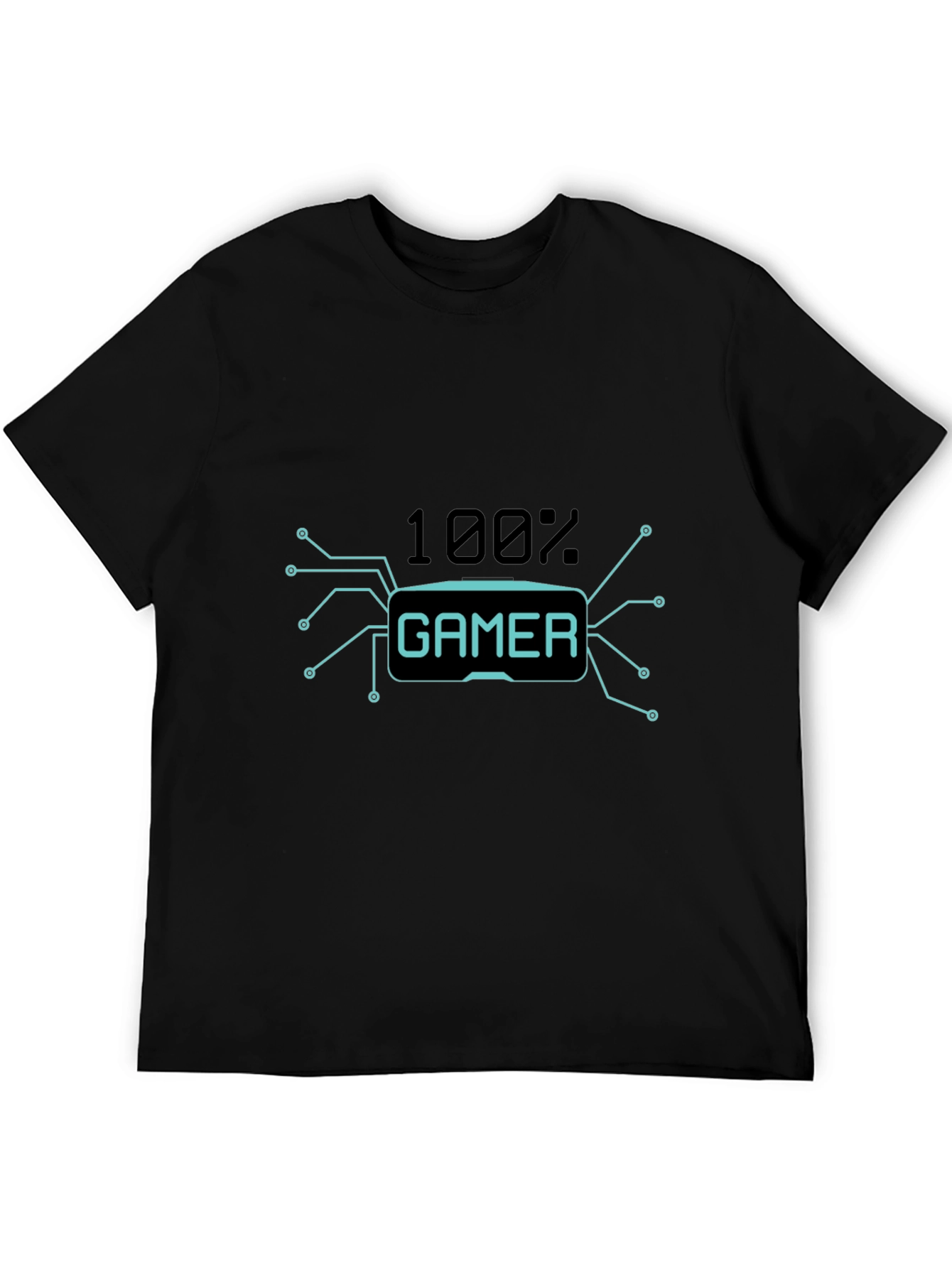 100% Gamer Black T-Shirt