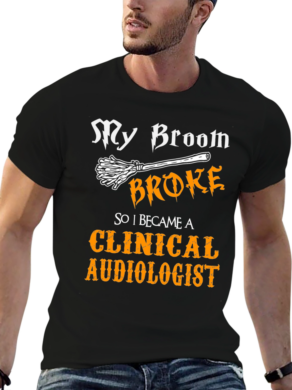 Clinical Audiologist Broom T-Shirt