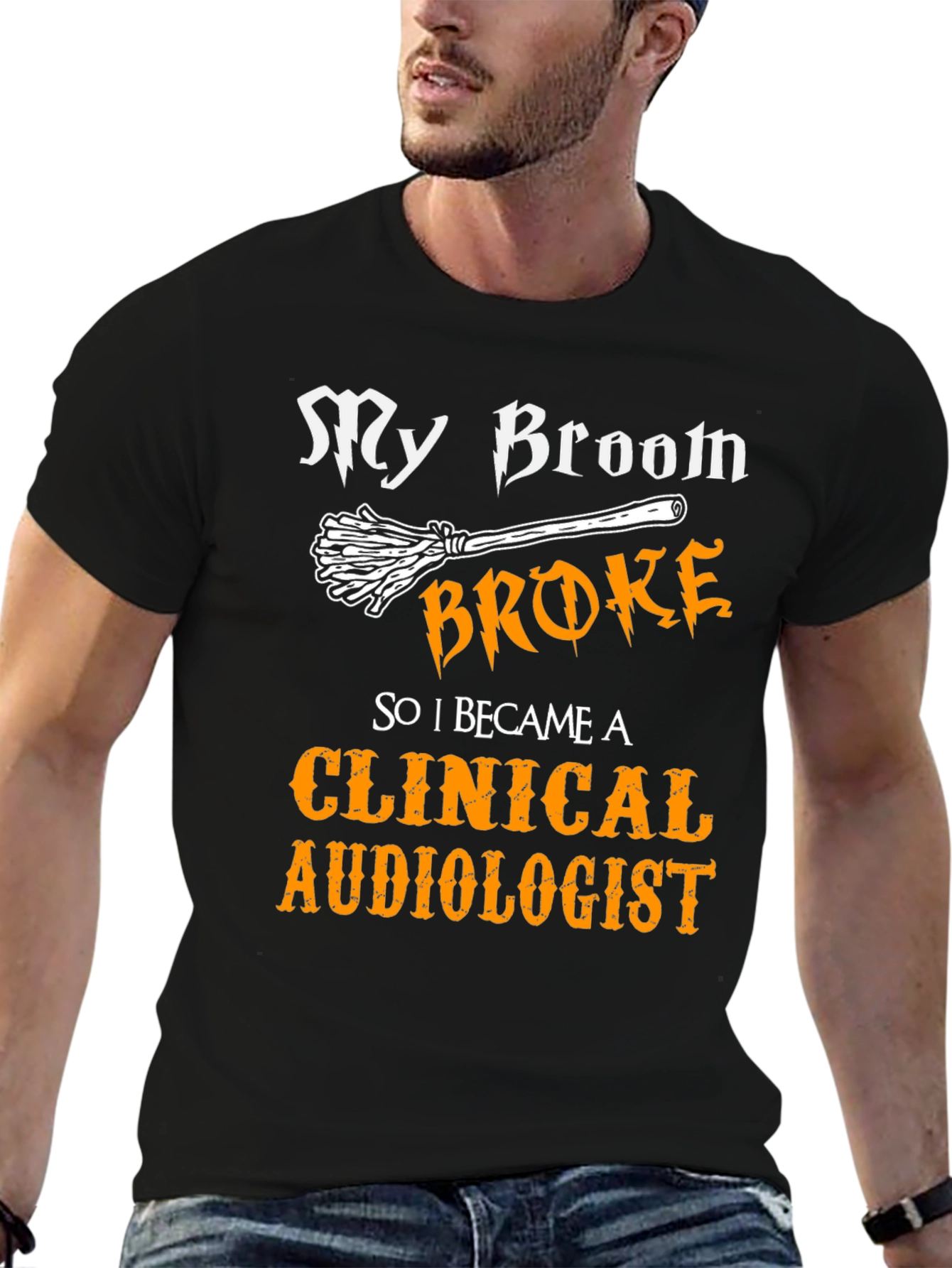 Clinical Audiologist Broom T-Shirt