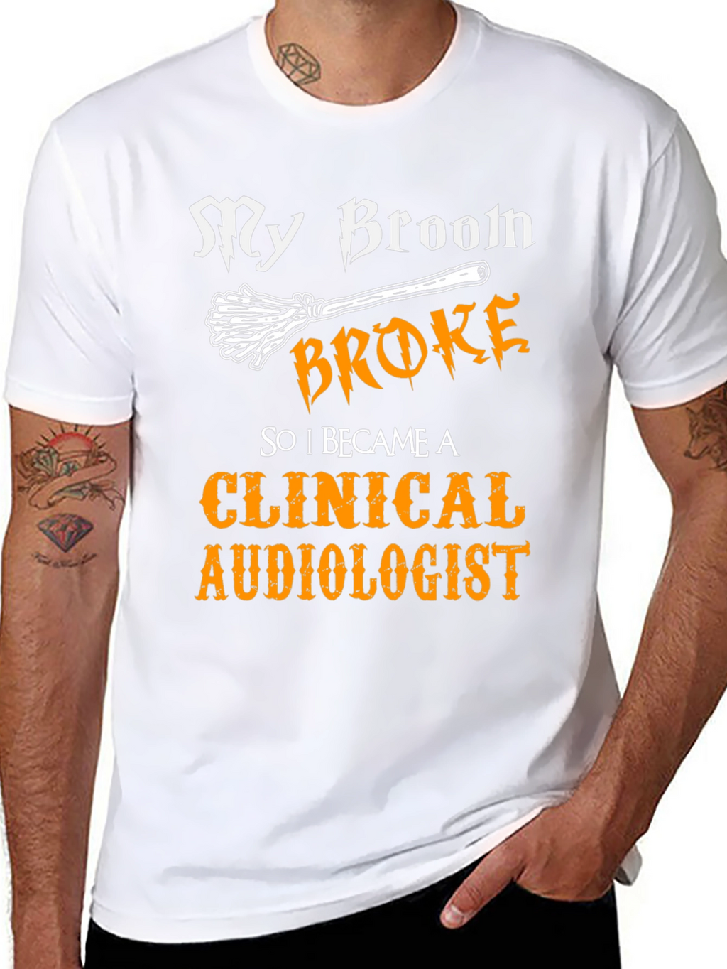 Clinical Audiologist Broom T-Shirt