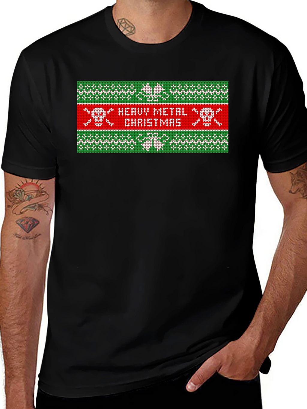 Heavy Metal Christmas Graphic T-Shirt