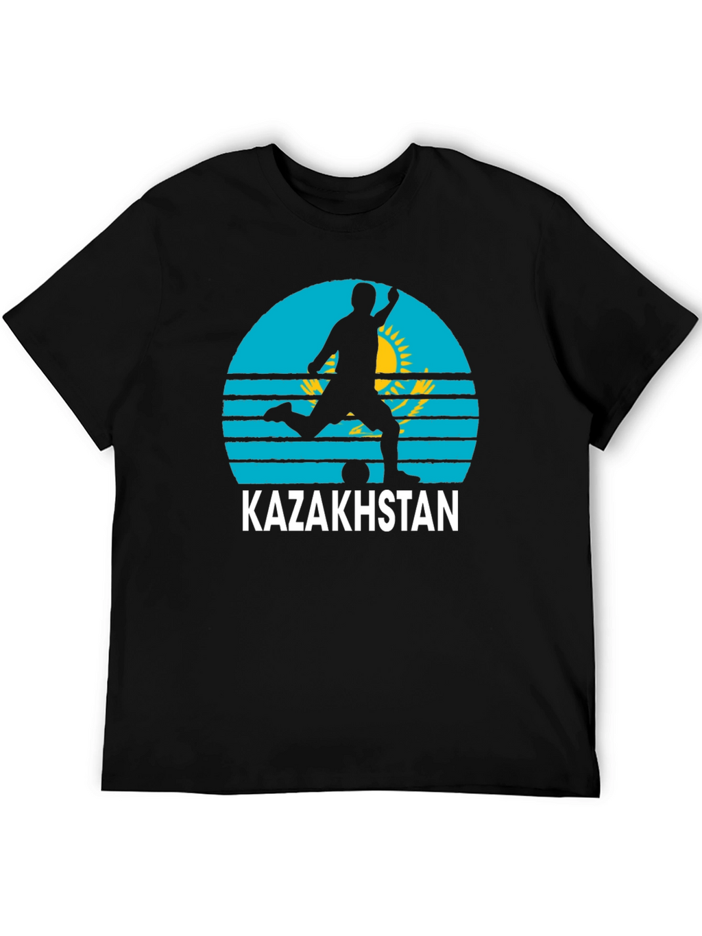 Kazakhstan Soccer T-Shirt - Black