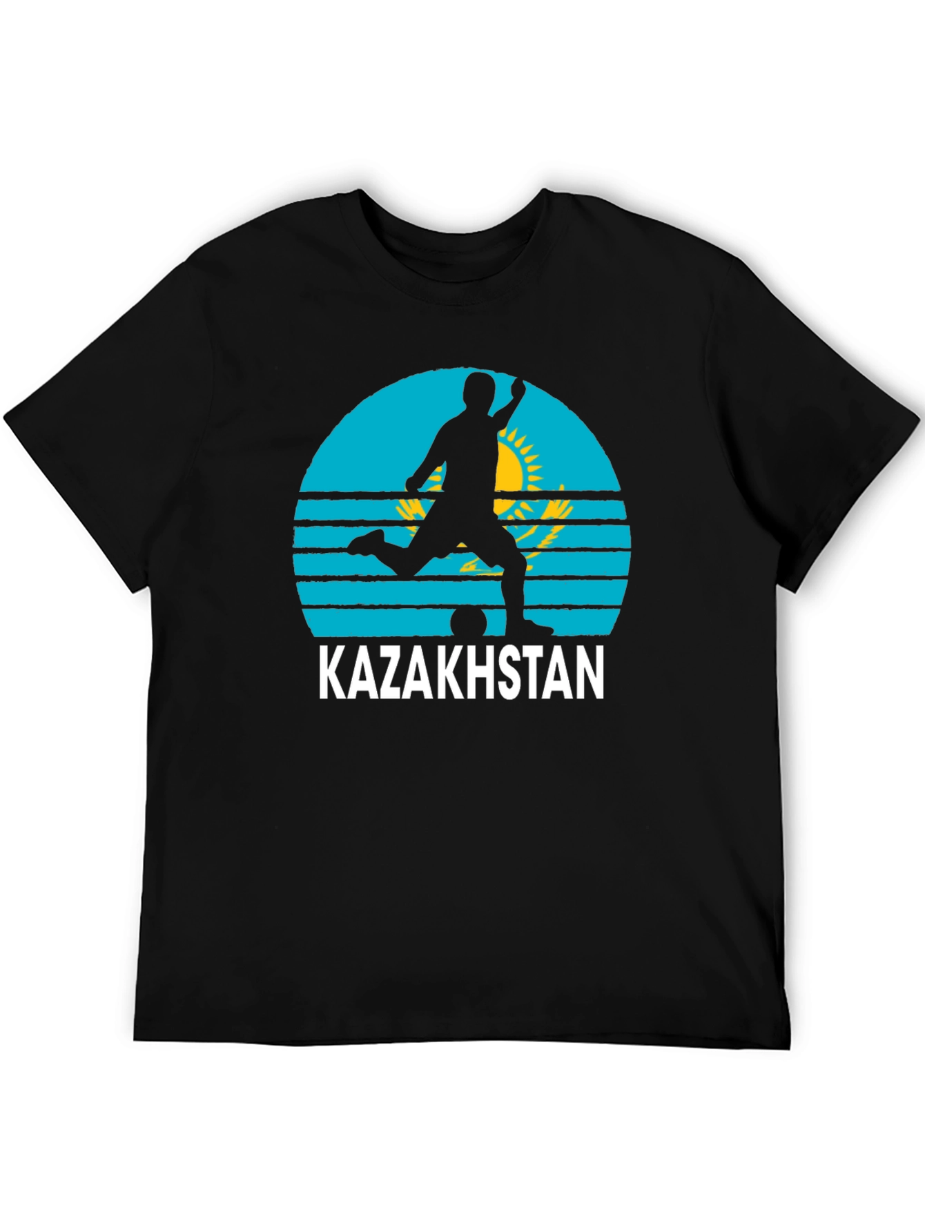 Kazakhstan Soccer T-Shirt - Black