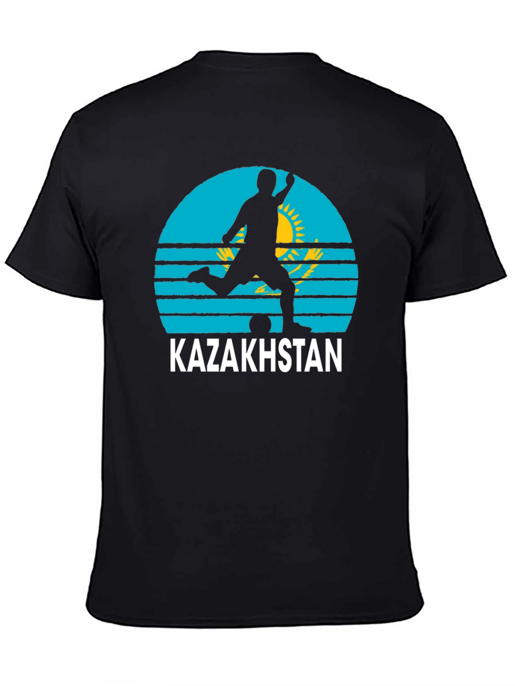 Kazakhstan Soccer T-Shirt - Black