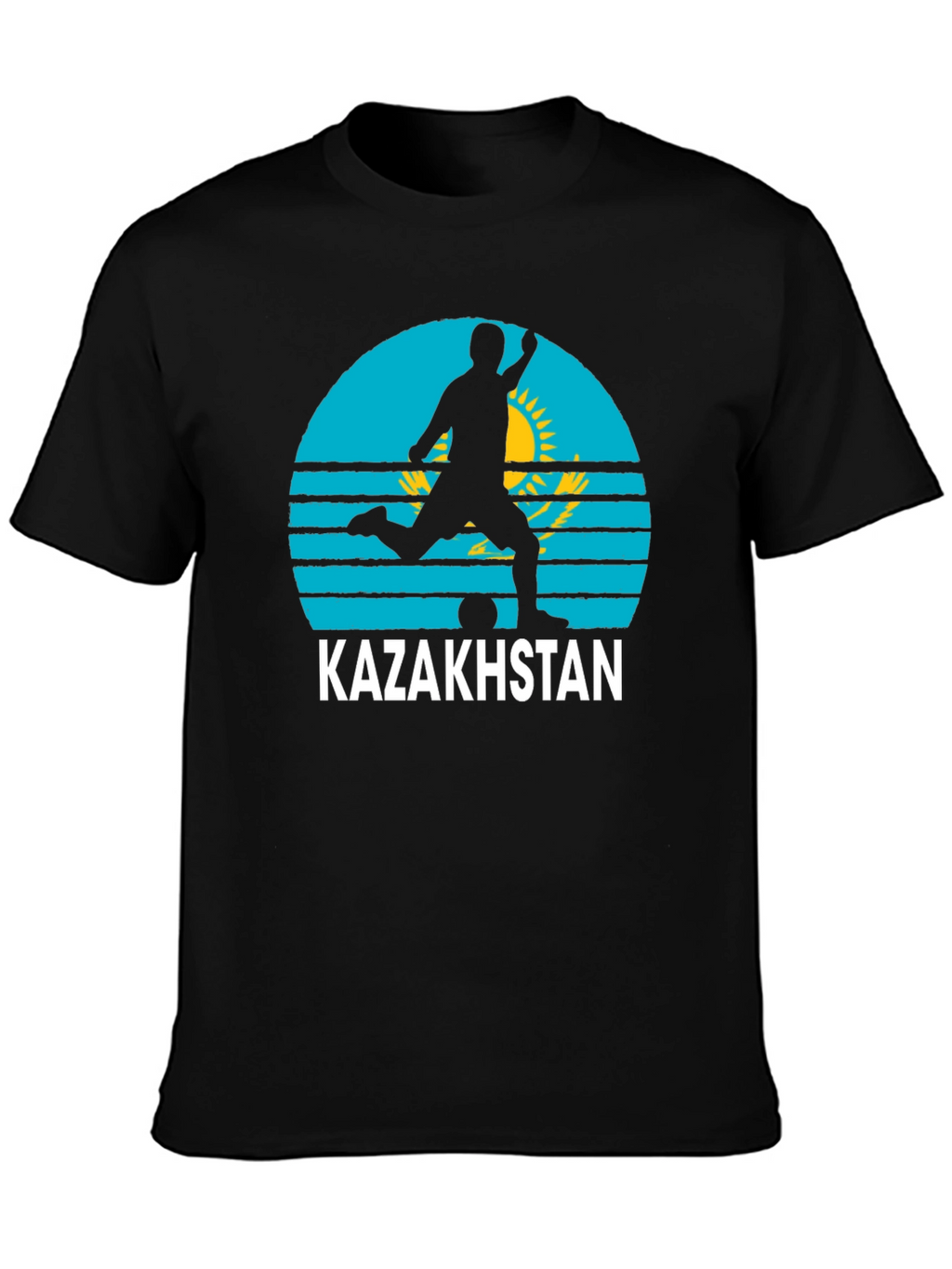 Kazakhstan Soccer T-Shirt - Black