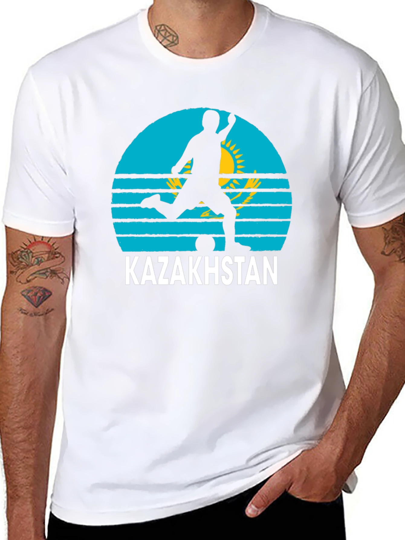 Kazakhstan Soccer T-Shirt - Black