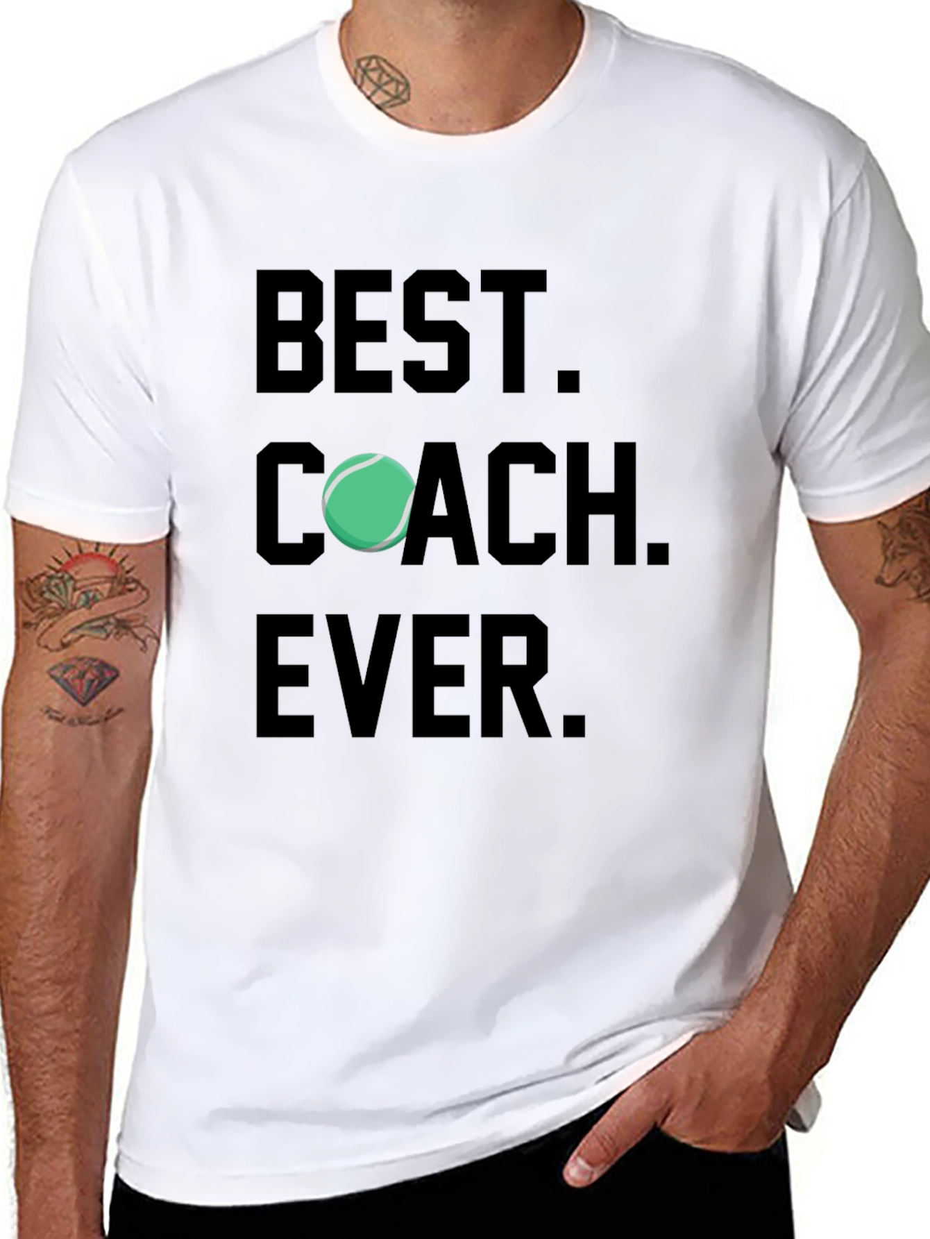 Best Coach Ever T-Shirt Tennis Gift