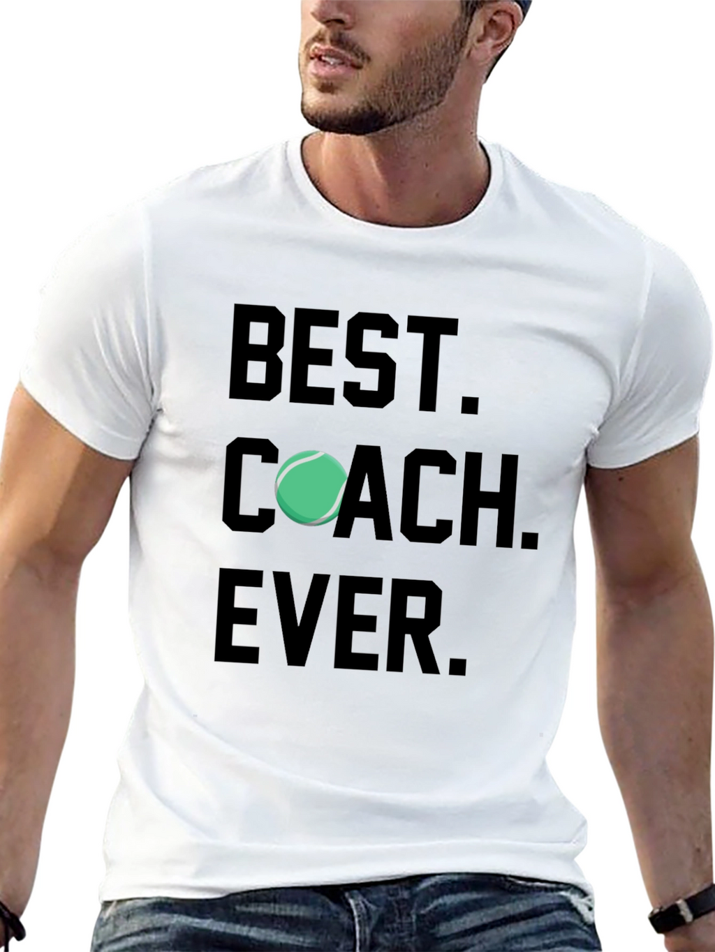Best Coach Ever T-Shirt Tennis Gift