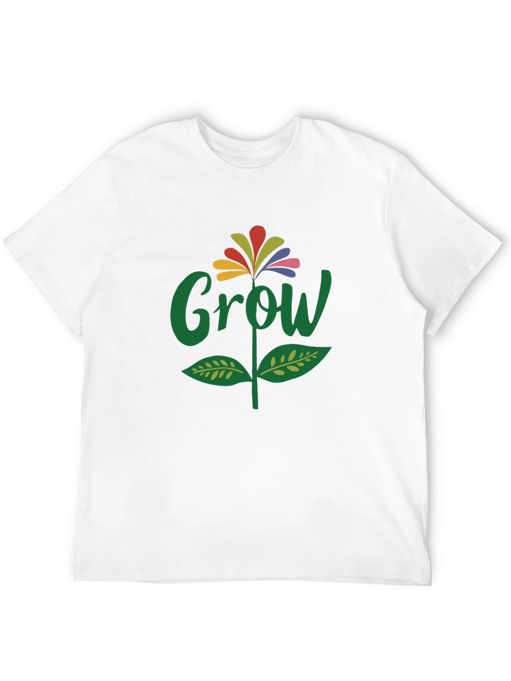 Grow Flower Graphic T-Shirt - Black
