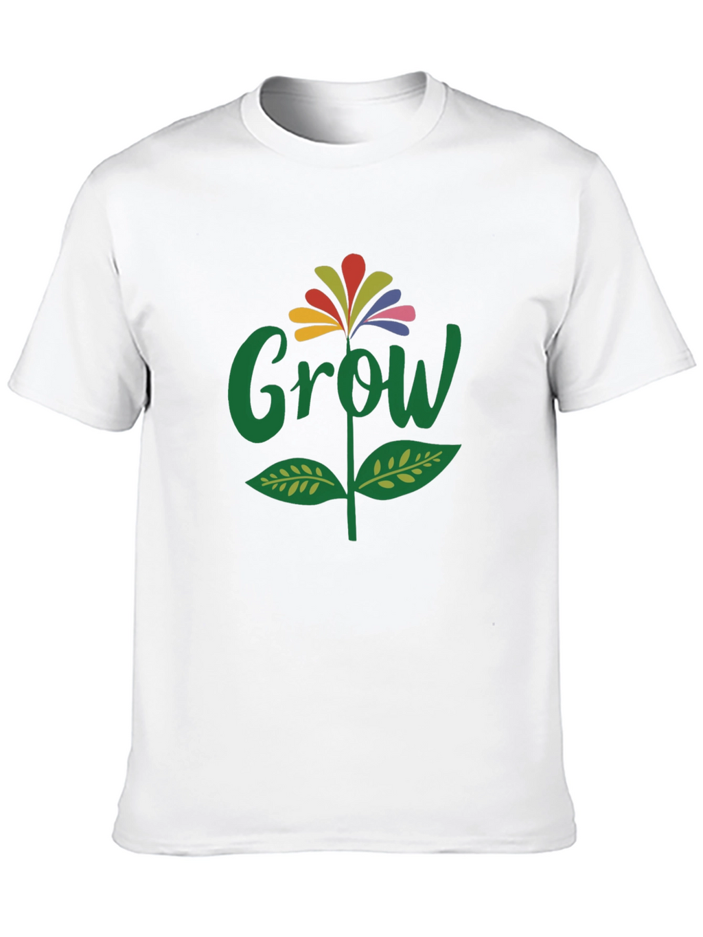 Grow Flower Graphic T-Shirt - Black